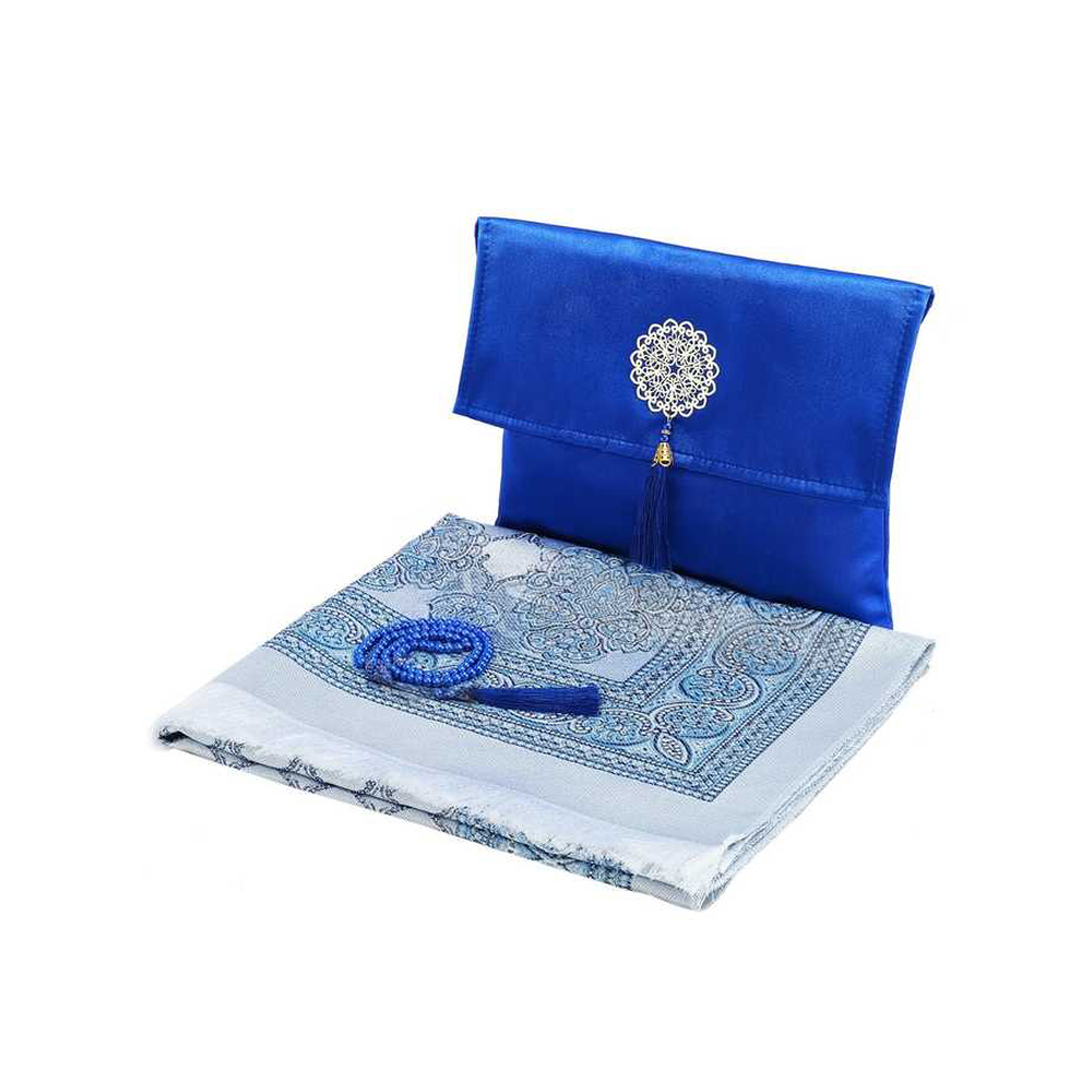 Prayer Mat & Beads Set with Satin Pouch 2