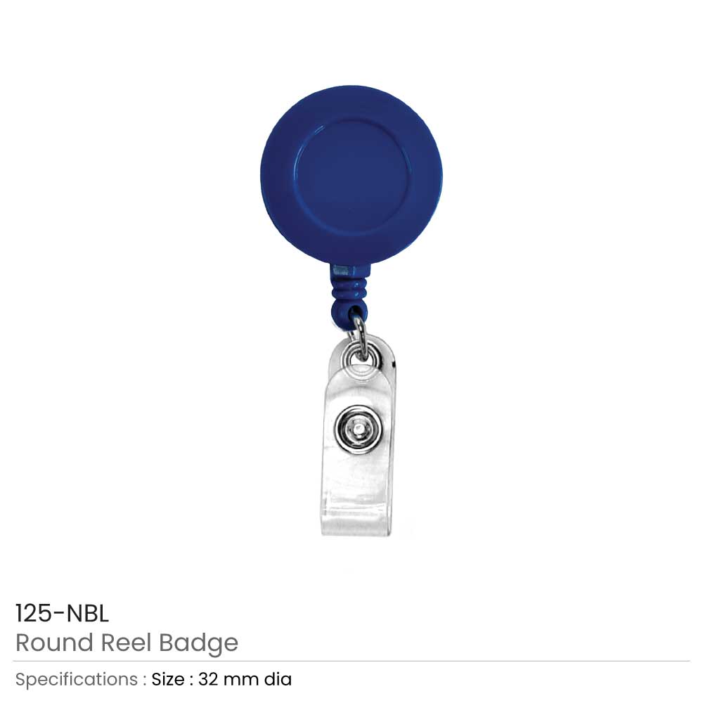 Round Shaped Plastic Reel Badge 125 9