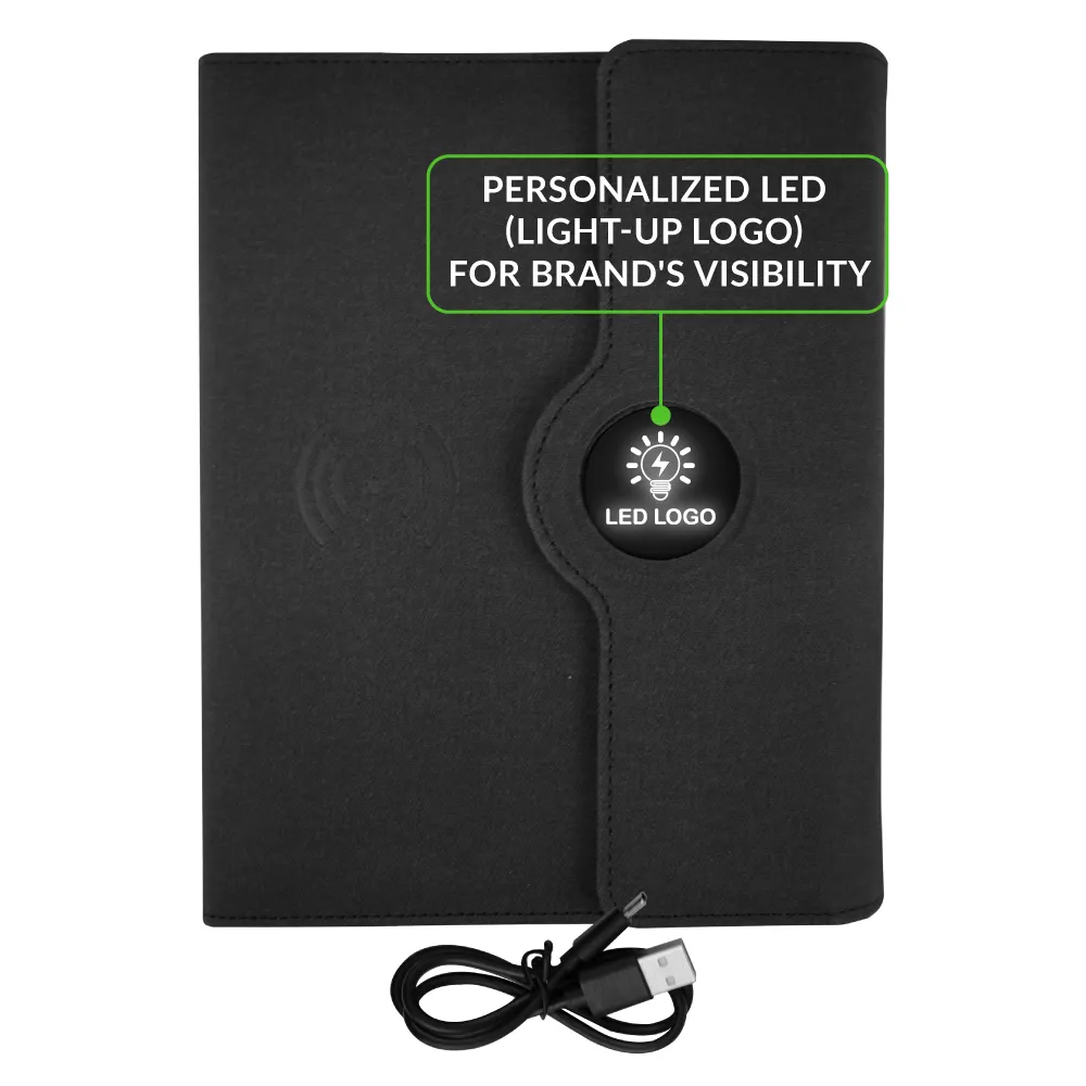 Powerbank Portfolio Notebook, 8000mAh, 15W Fast Wireless Charging 1