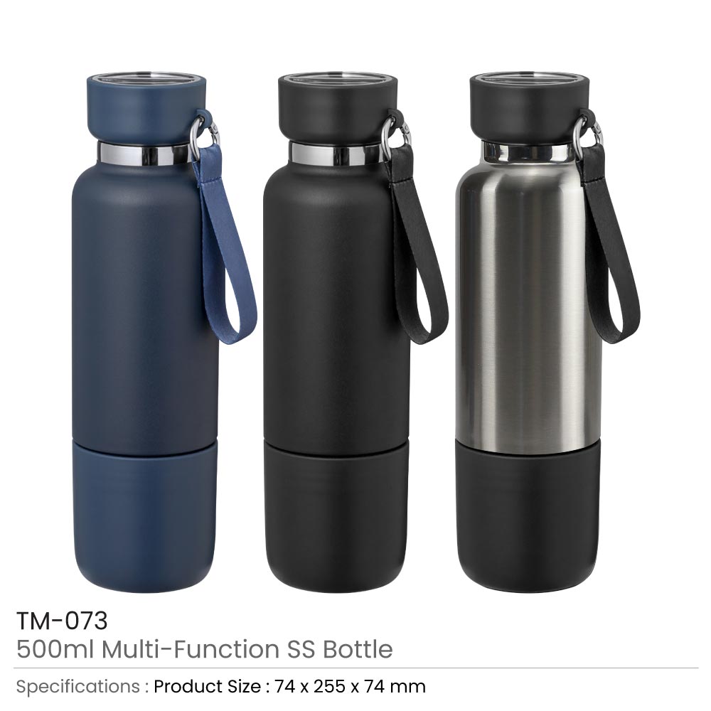 Multi-function SS Bottles, Double Wall, Base Cup, Lanyard, 500ml – Ramadan Gifts 16