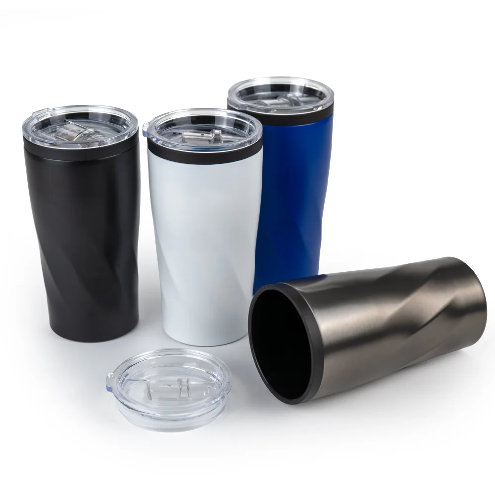 Double Wall SS Tumblers with PP Interior and Transparent Lid 580ml 7
