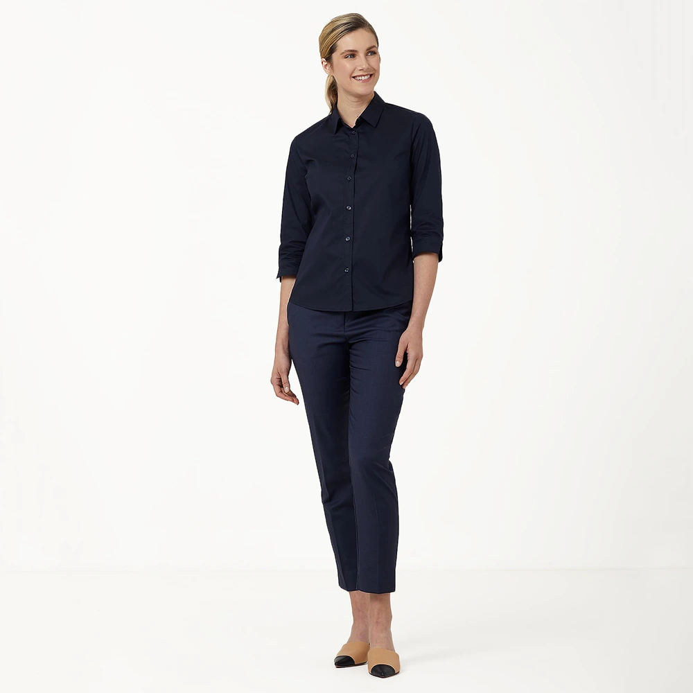 Women's 3/4 Sleeve Shirt - Navy 5