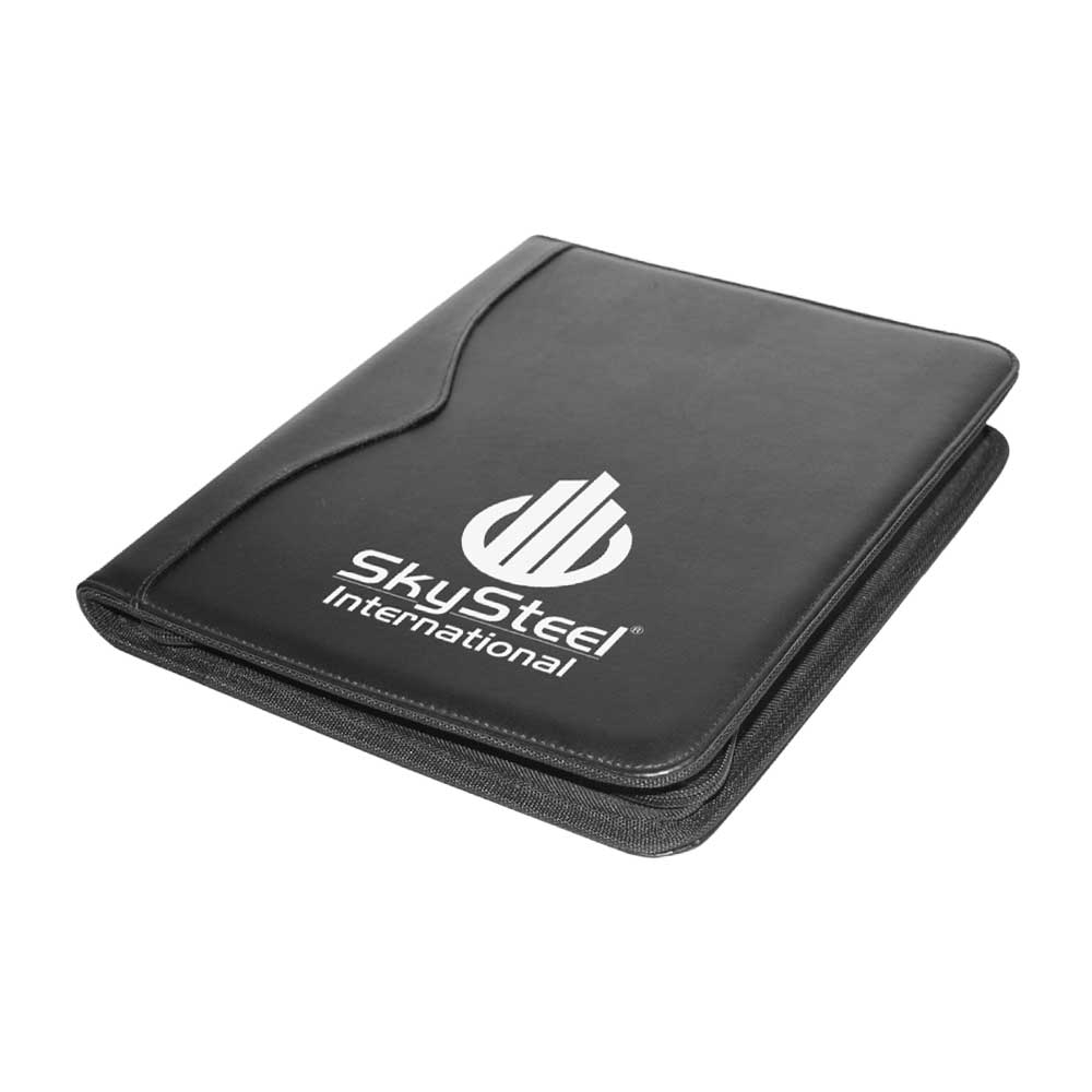 Leather Portfolio with Zipper & Calculator 4