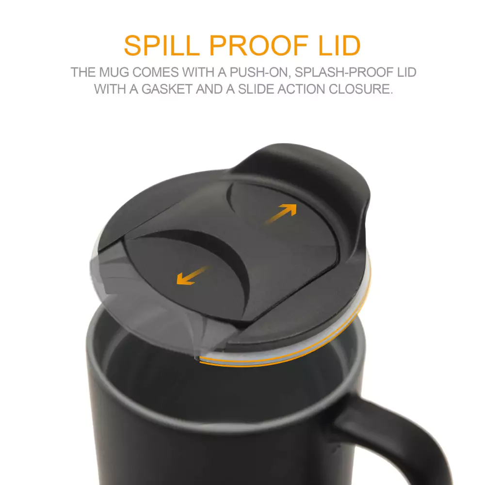 Ceramic Mugs with Lid and Cork Base 385 ml 7
