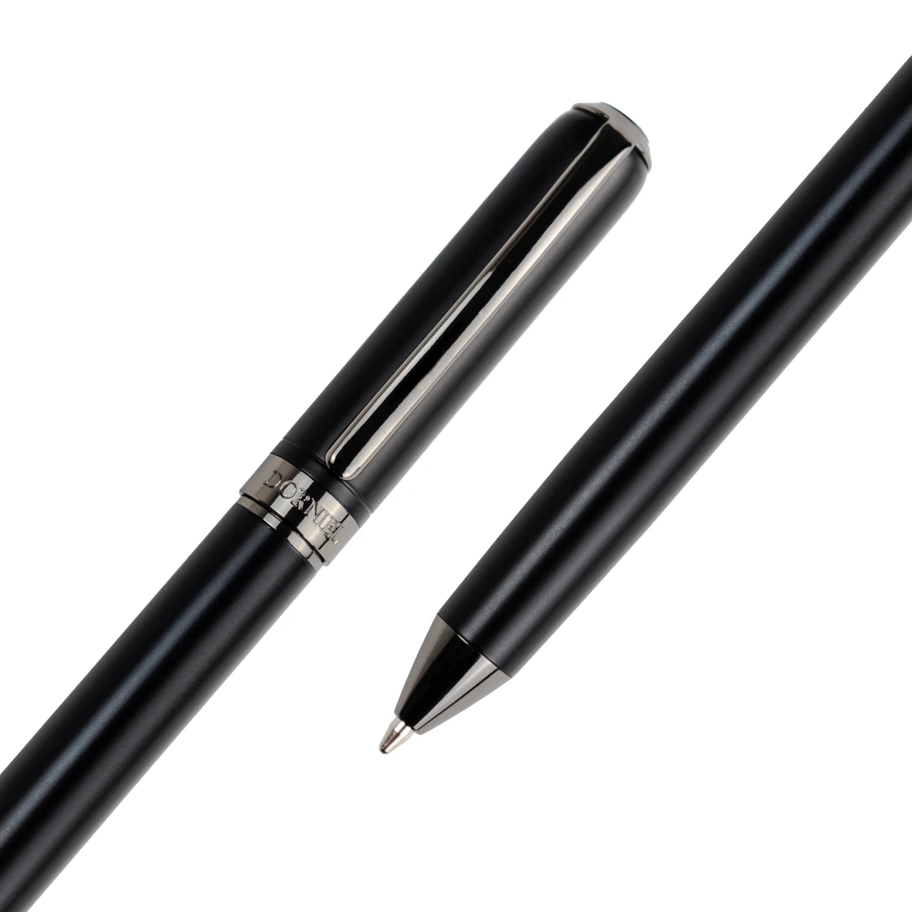 Dorniel Designs Metal Pens Matte Black – Twist Action Ball Pen Blue Ink 3