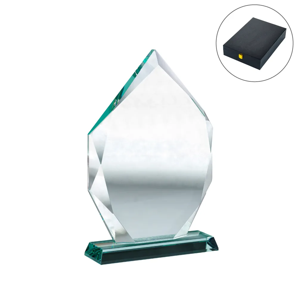 Iceberg Design Crystal Awards with Glass Base in Premium Box