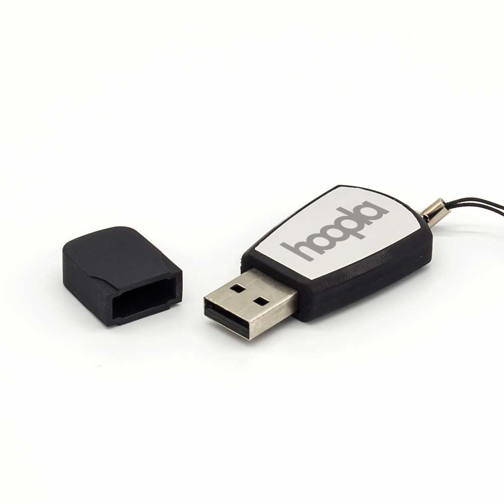 Rubberized USB Flash Drive with Ring 3