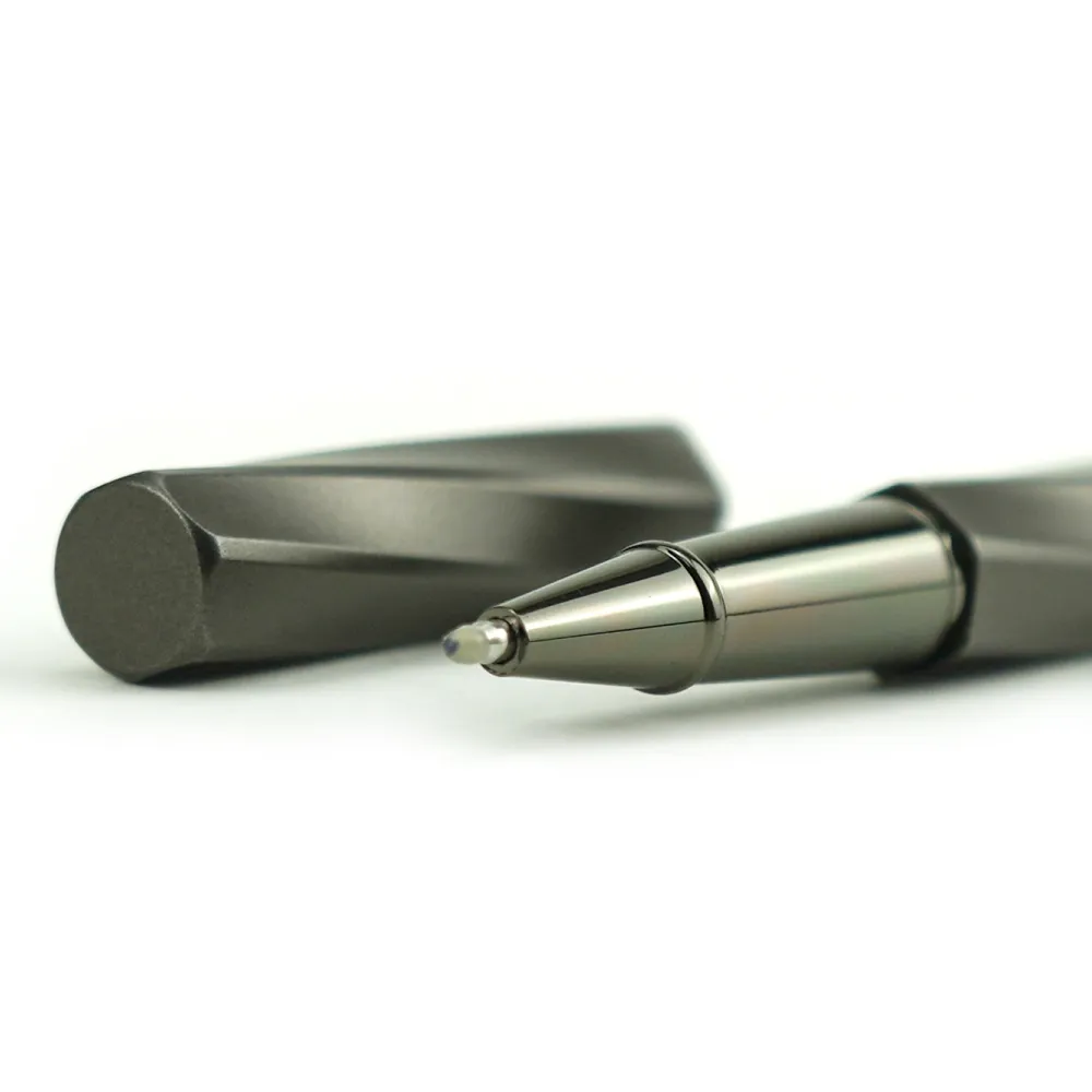 Rollerball Pens Swirl Design in Gunmetal Finish with PU Leather Box 8