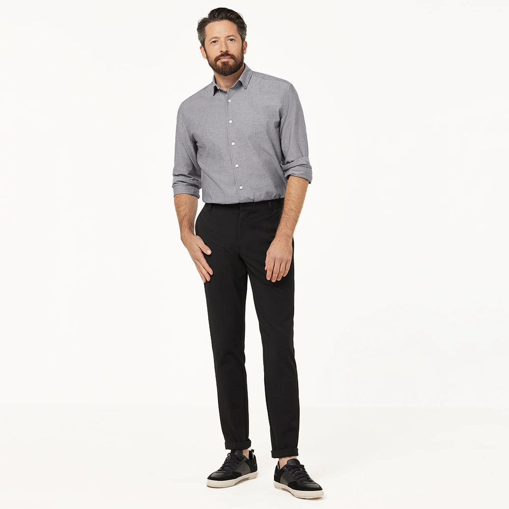 Men's Long Sleeve Shirt - Charcoal 4