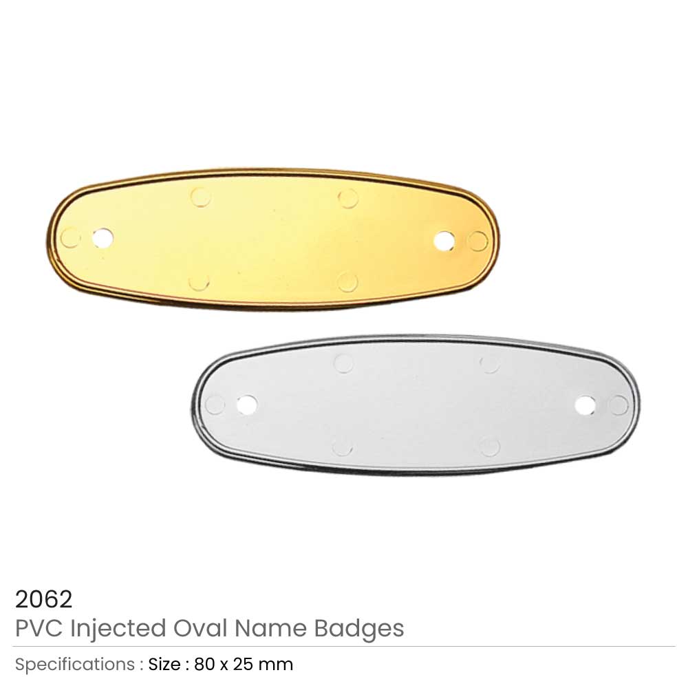 PVC Injected Gold Name Badges 3