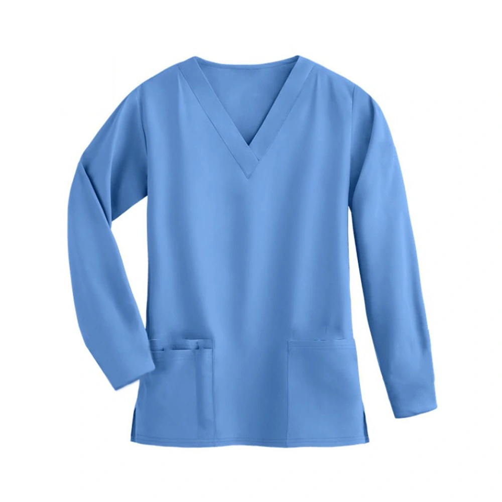 Full Sleeve Unisex Medical Scrub Suit – Ceil Blue