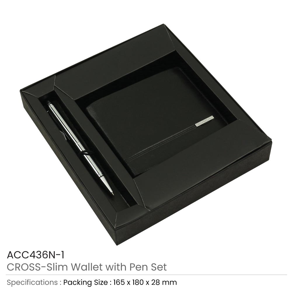 CROSS Slim Wallet and Metal Pen Gift Sets  2