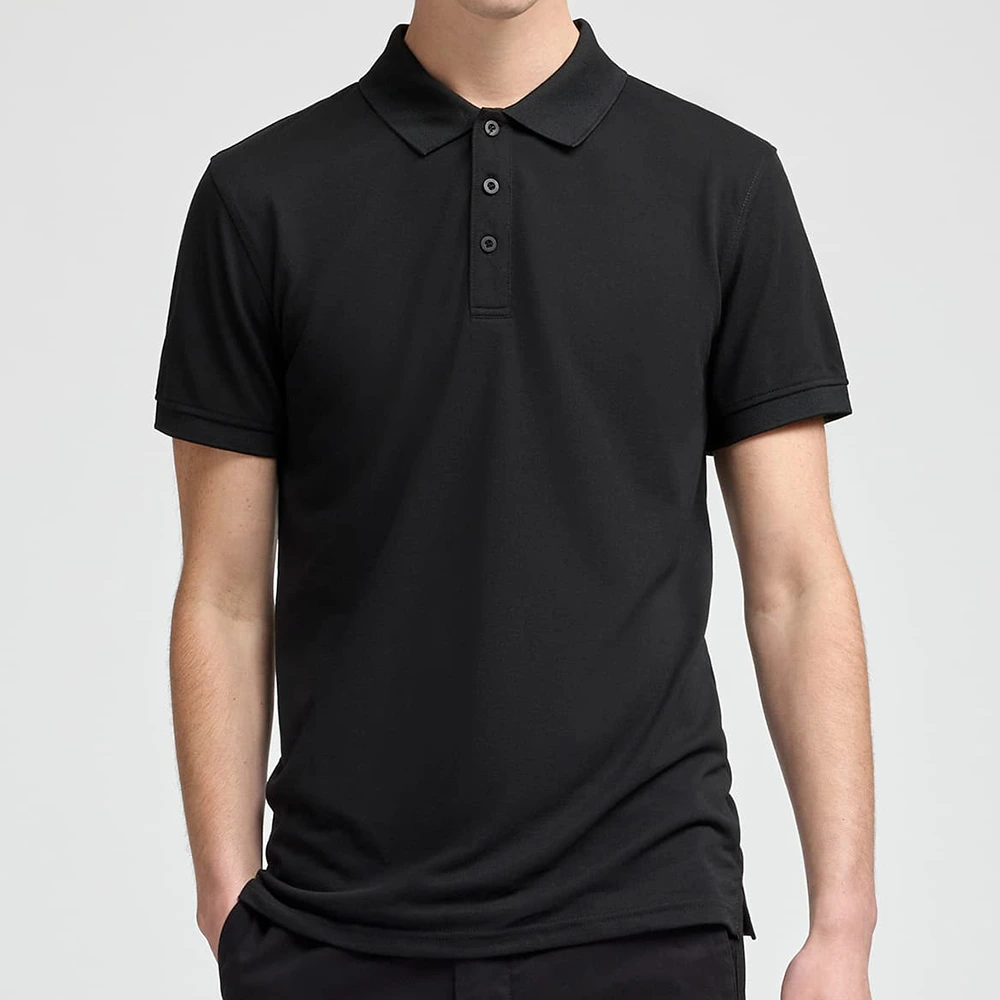 Men’s Solid Polo T-Shirt Black 6
