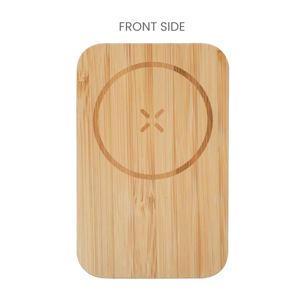Bamboo Wireless Car Charger 15W Fast Charging & Type C 6