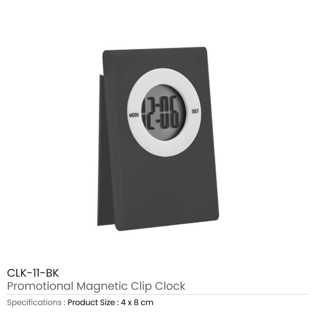 Table Clock with Magnetic Clip 2