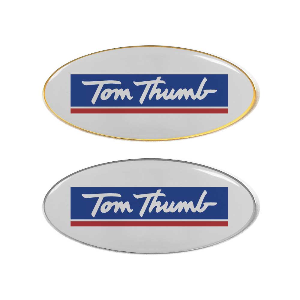 Oval Flat Metal Badges 4