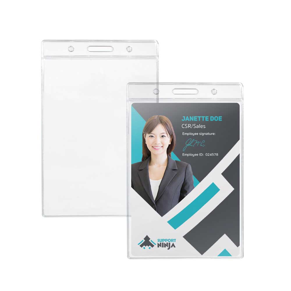 Clear Plastic ID Card Holder 3