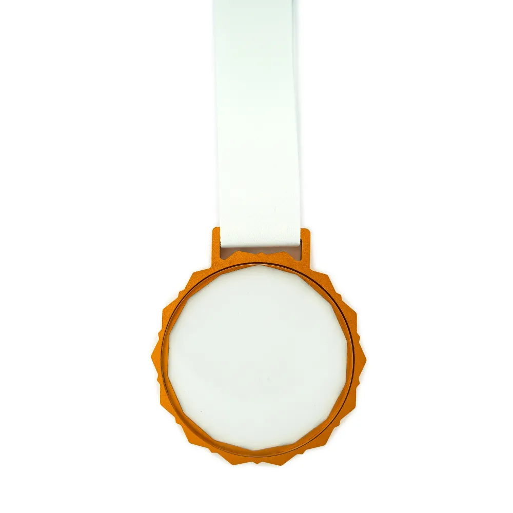 Glass Medals with Metal Frame, 3cm White Ribbon with Box 8