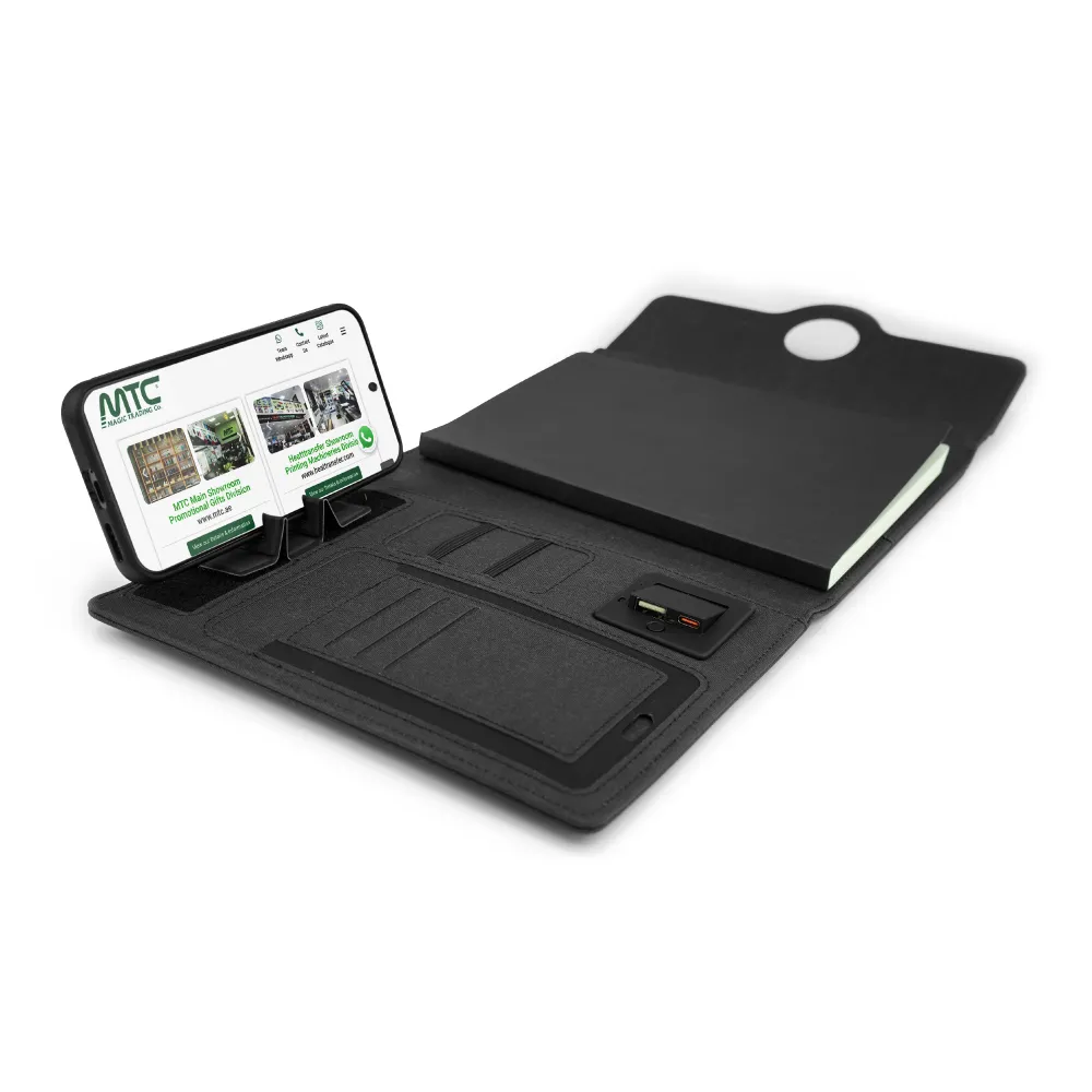 Powerbank Portfolio Notebook, 8000mAh, 15W Fast Wireless Charging 2