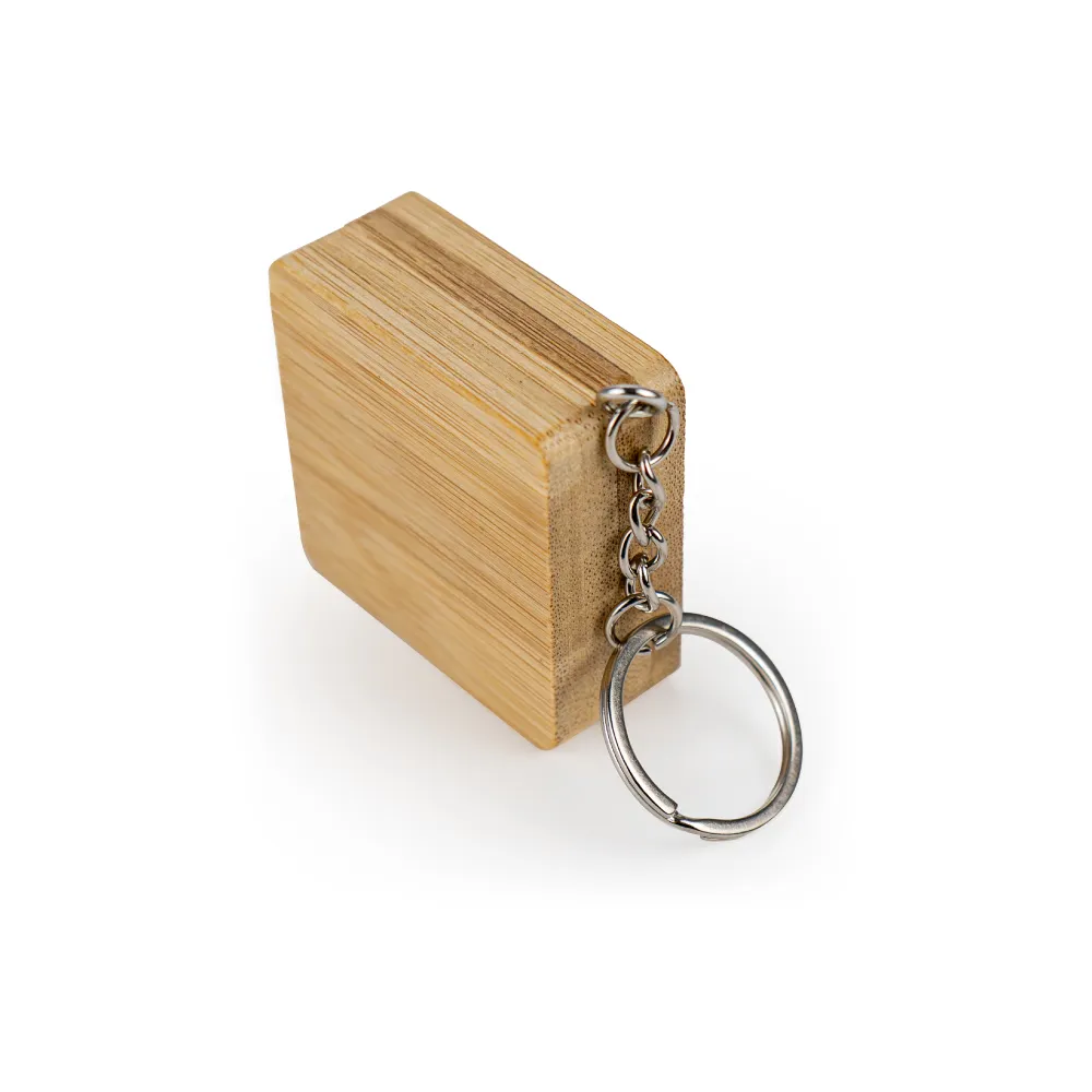 Bamboo Retractable Measuring Tape Keychains 5