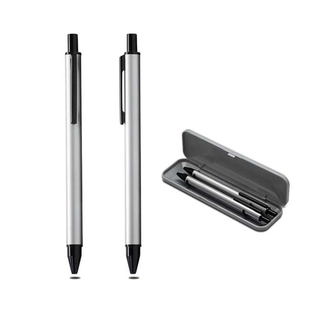 Set of Silver Ball Pen and Mechanical Pencil