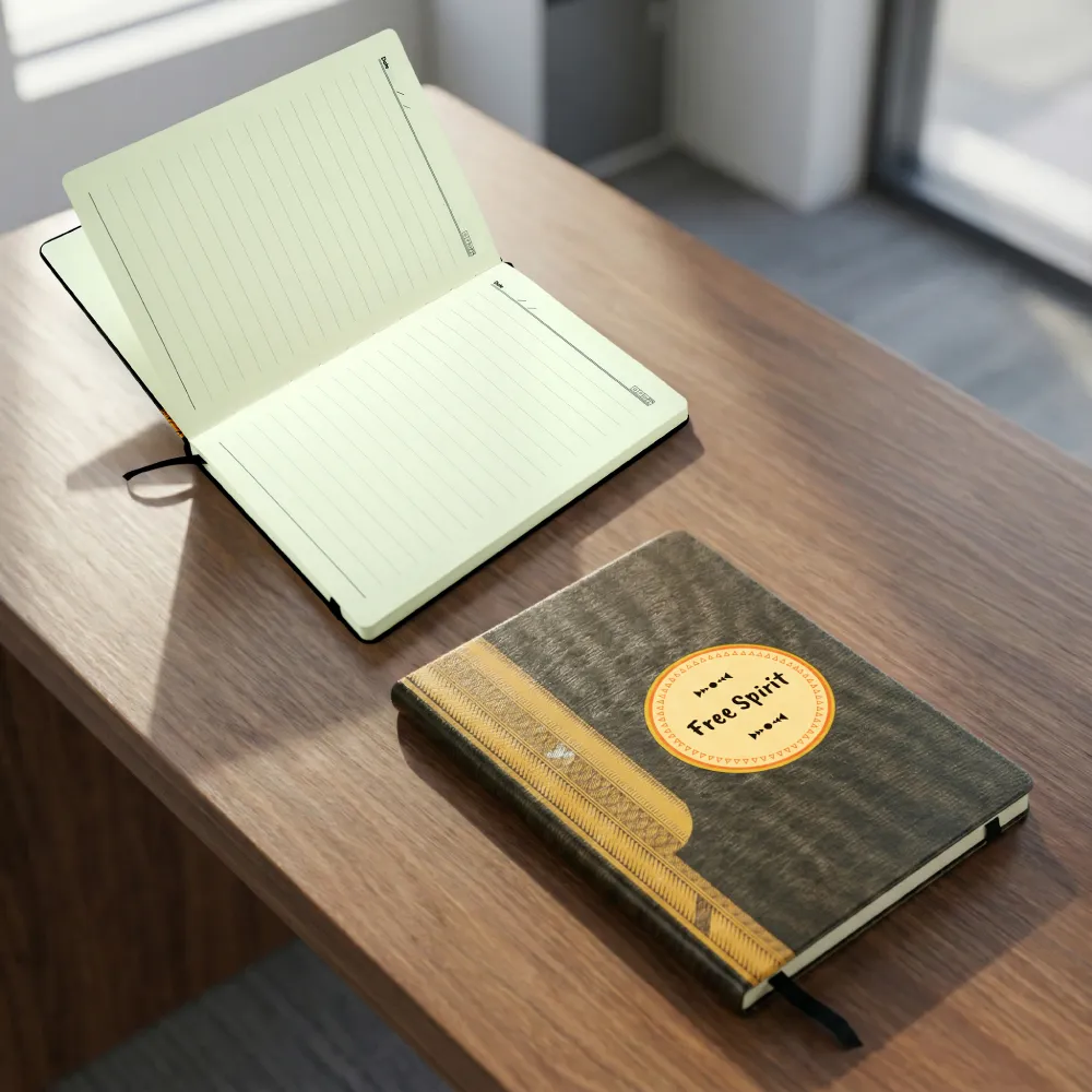 Arabic Bisht Style Notebooks, A5 Size, Elastic Band, Bookmark & Pen Holder 8
