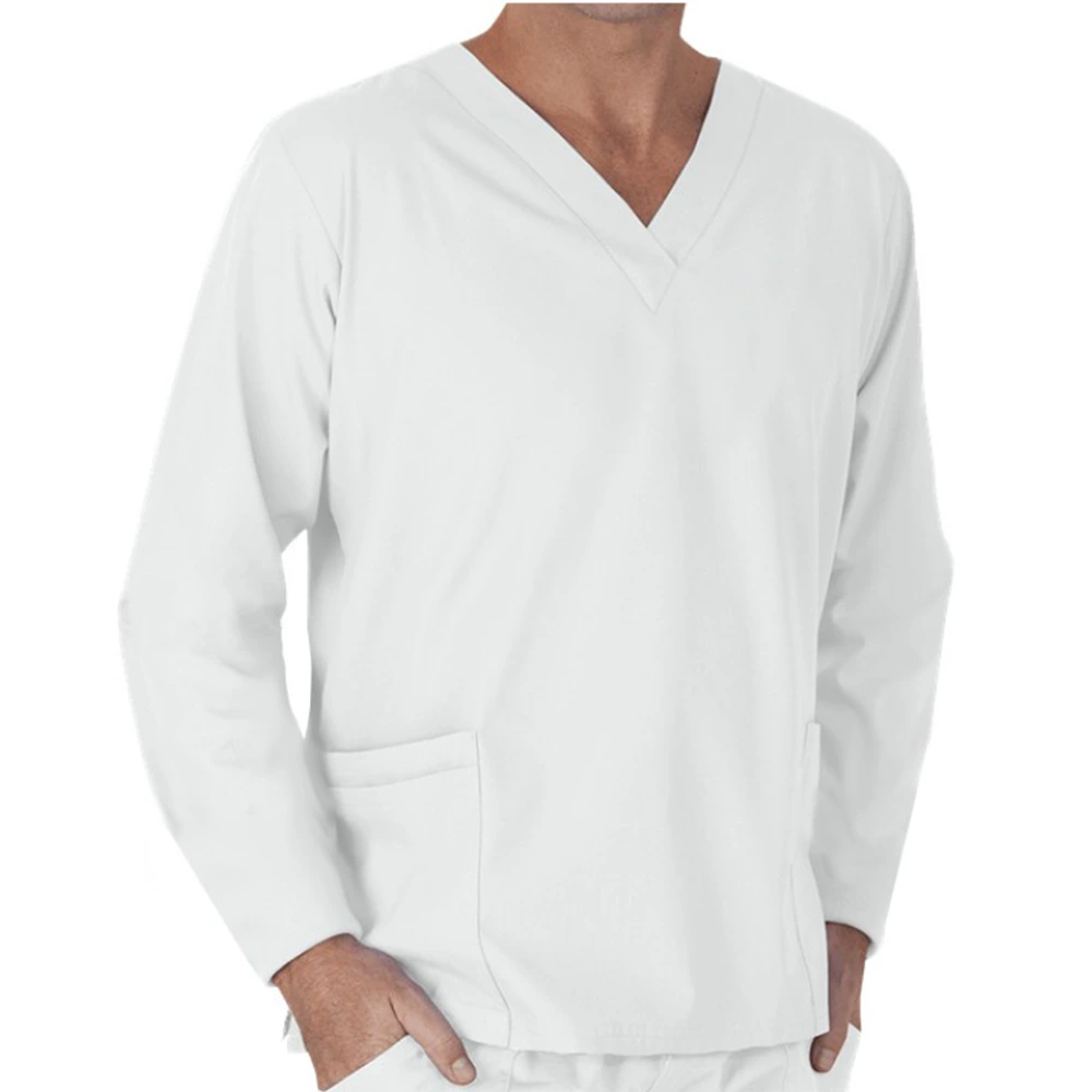 Full Sleeve Unisex Medical Scrub Suit – White 2