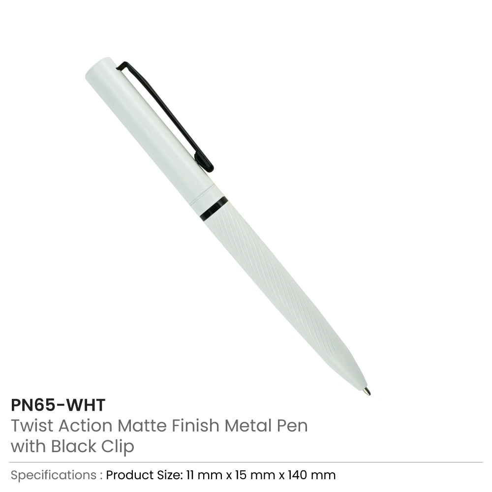 Metal Pens Twist Action Matte Finish & Black Clip, Stylish & Comfortable Grip 7
