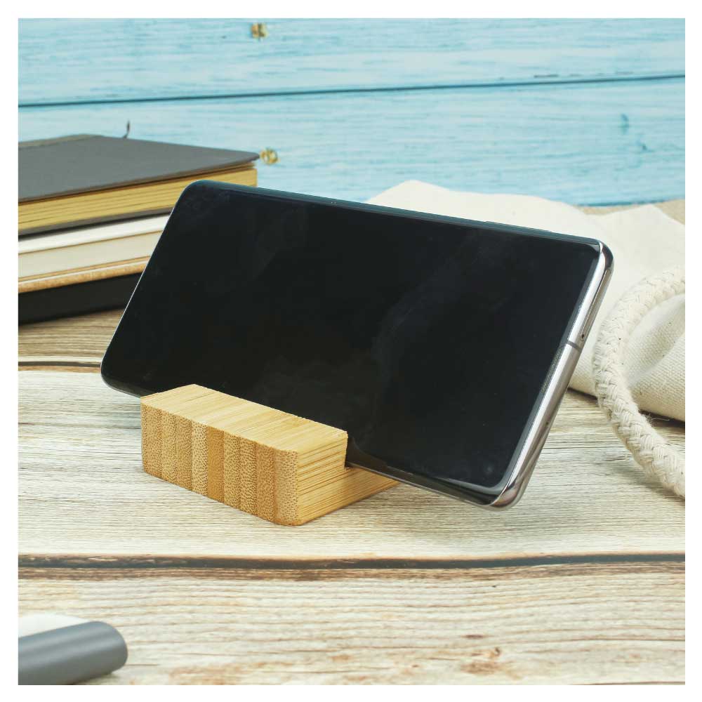 Bamboo Phone Stands with Two Different Slots  5