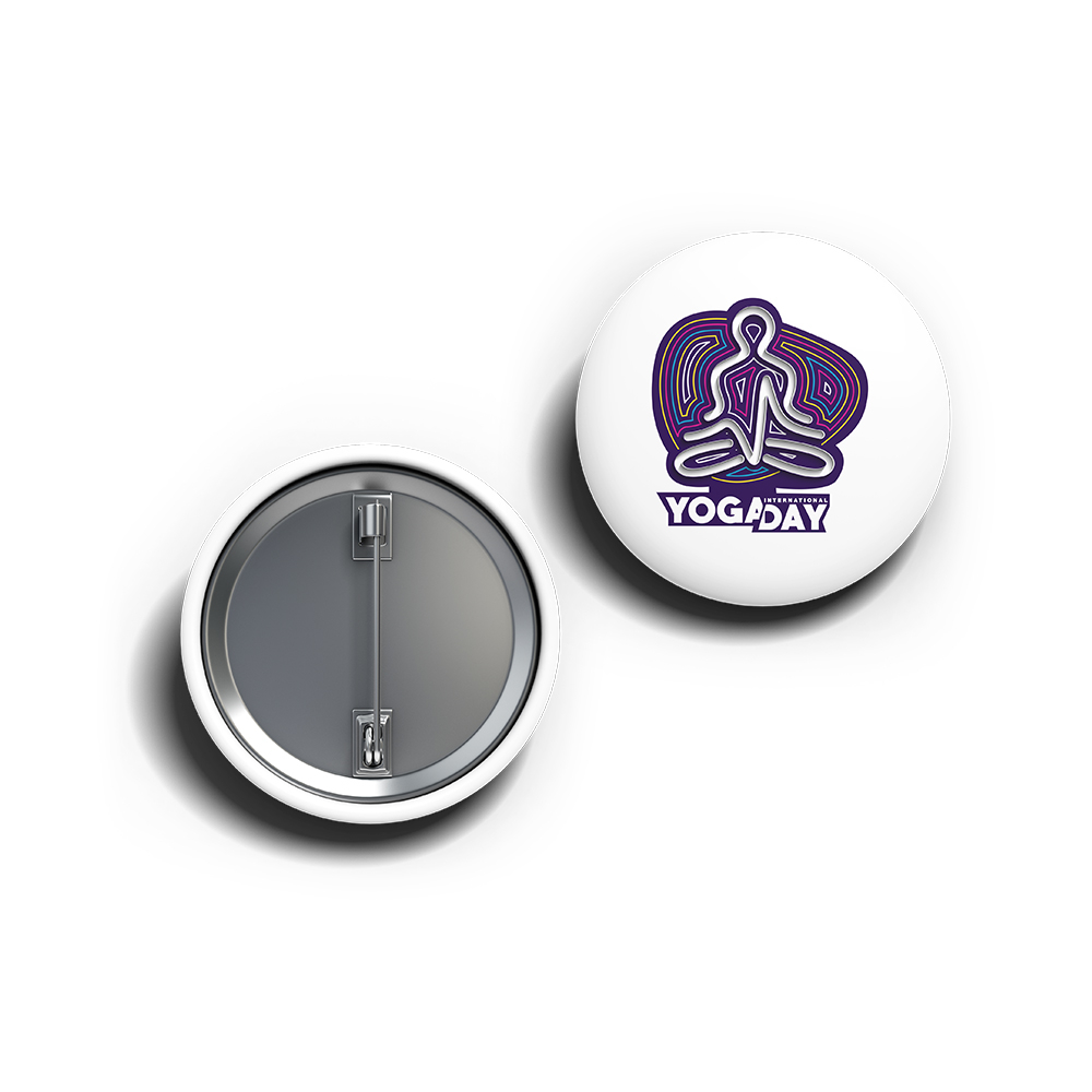 Custom Button Badge (Yoga Day Special)