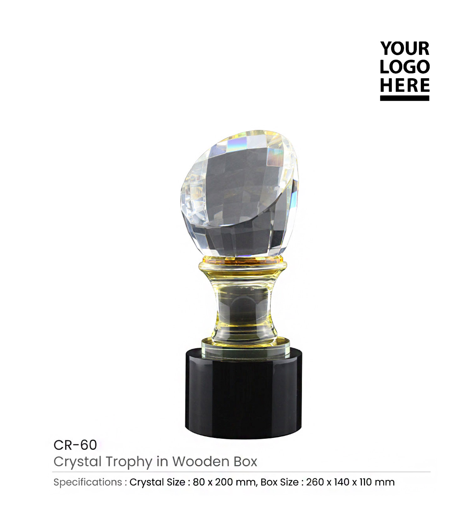 Crystal Trophy in Wooden Box 2