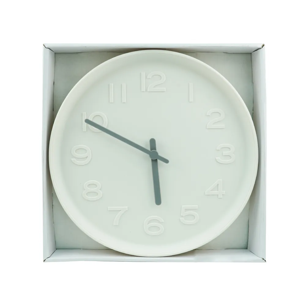 Round Analog Wall Clock in Matte Finish White Color 4