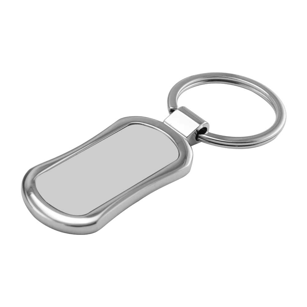 Metal Keychain Rectangular Oval 25 1