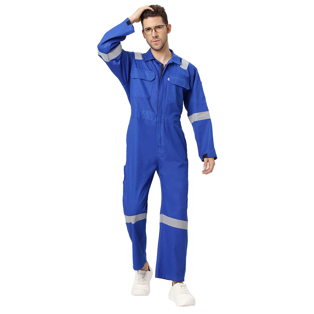 Coverall with Reflective Tape Royal Blue