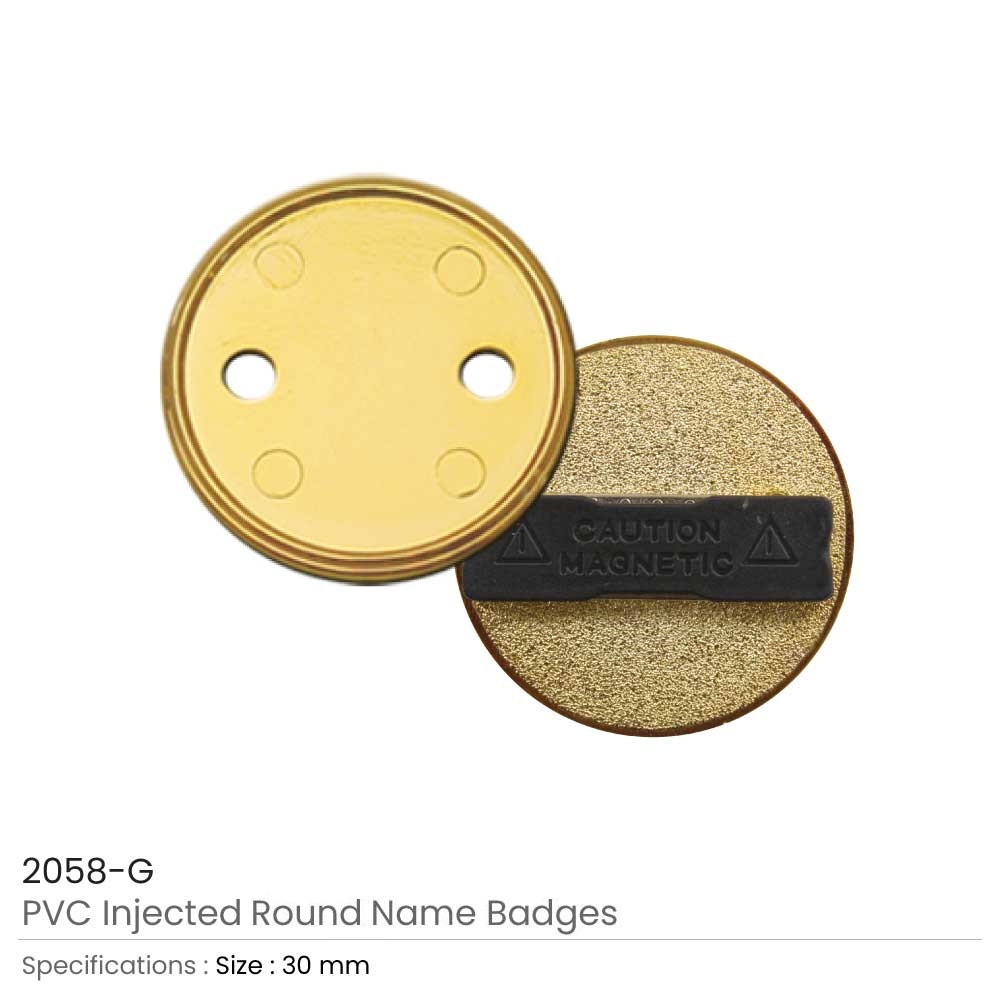 PVC Injected Round Name Badges 2