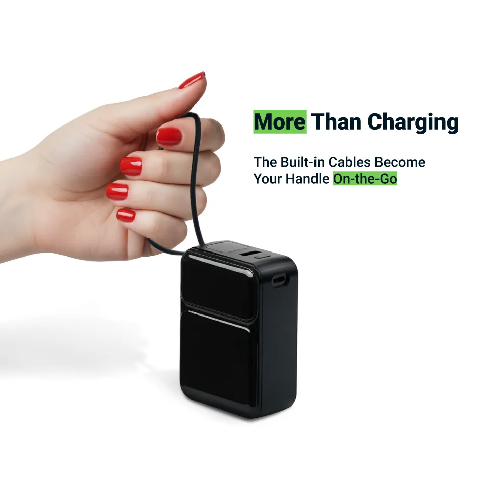 Powerbank 20K mAh with Built-in Type C, Lightning Cables, 45W Fast Charging 3