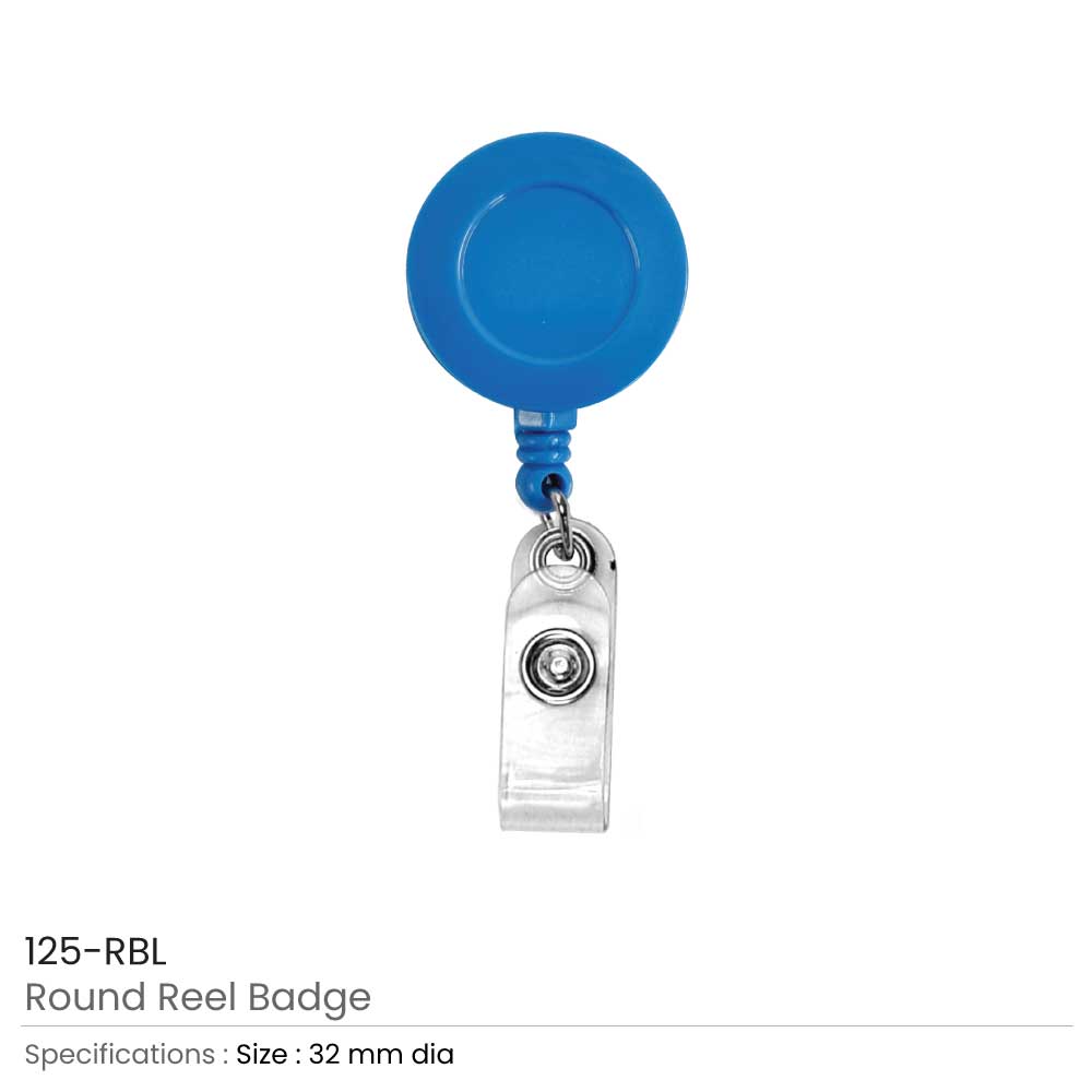 Round Shaped Plastic Reel Badge 125 10