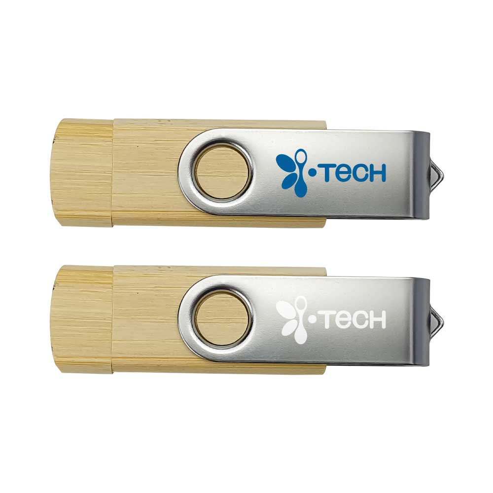  OTG Bamboo Swivel USB Flash Drives 32GB Type C 3