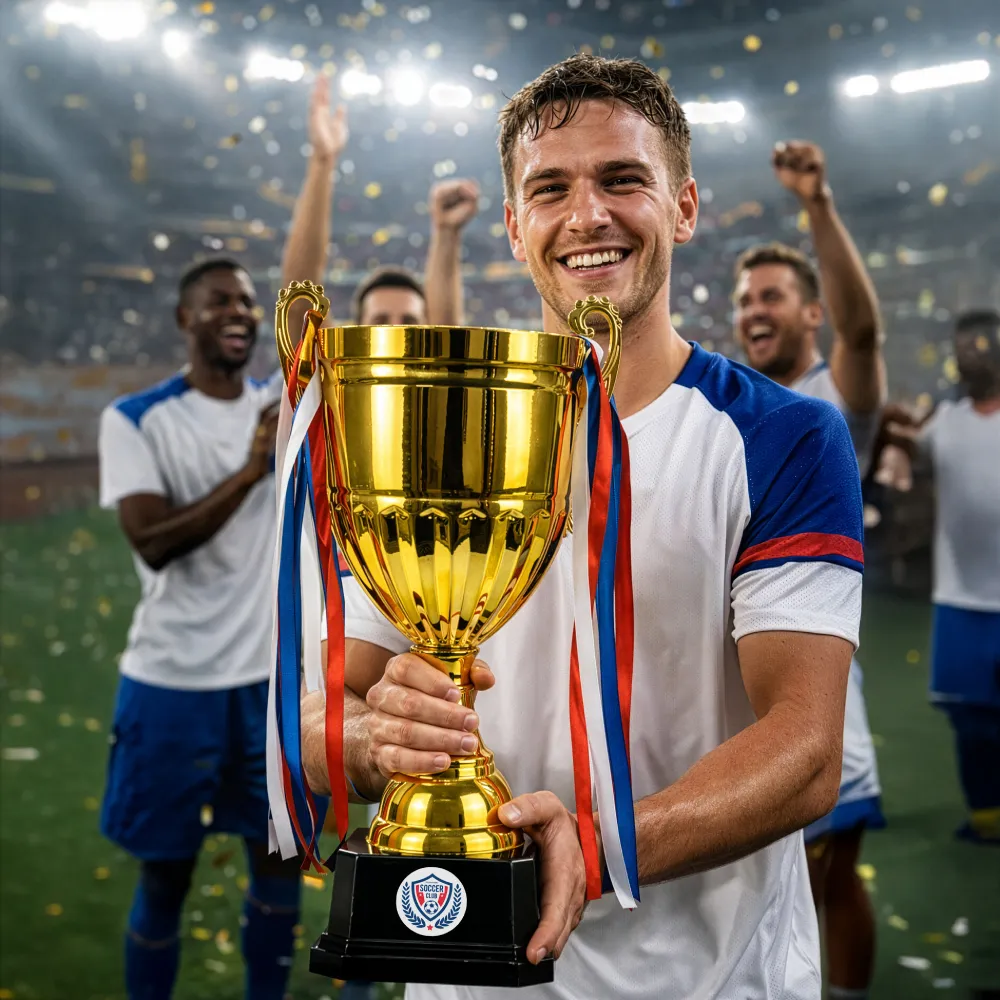 Metal Open Cup Trophies & Removable Ribbon Attached to Both Handles 10