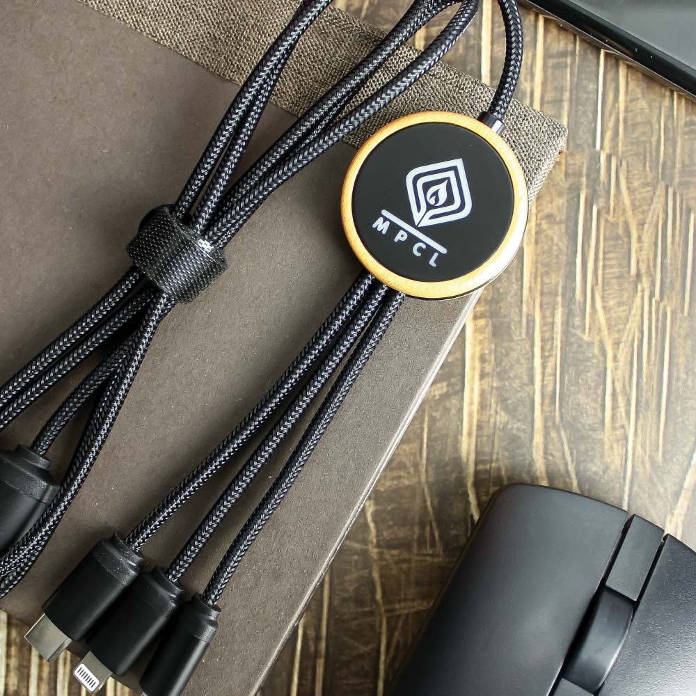 3-in-1 Multi-Charging Cable 100 cm with Ligh-up Logo  3