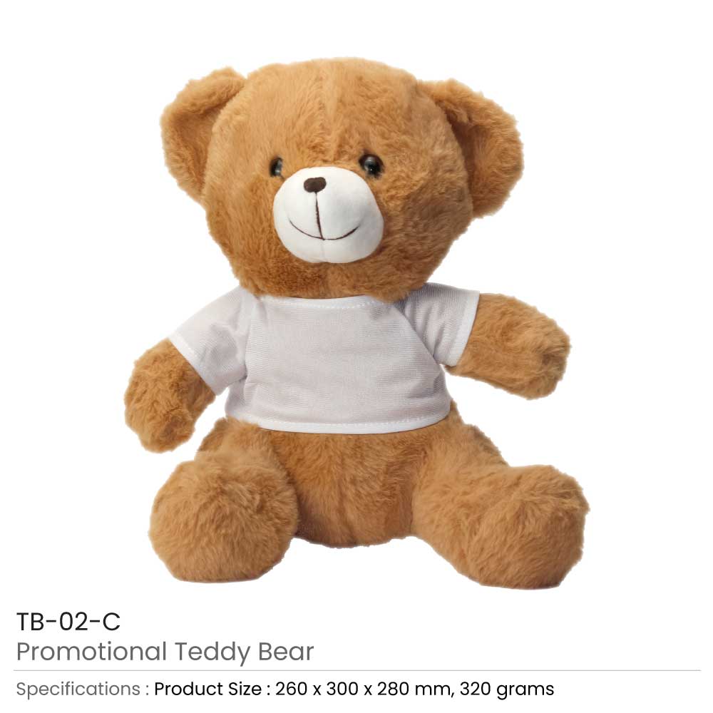  Promotional Teddy Bears Toys with Printable White Tshirt 2