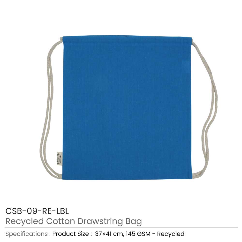 Recycled Cotton Drawstring Bags 8