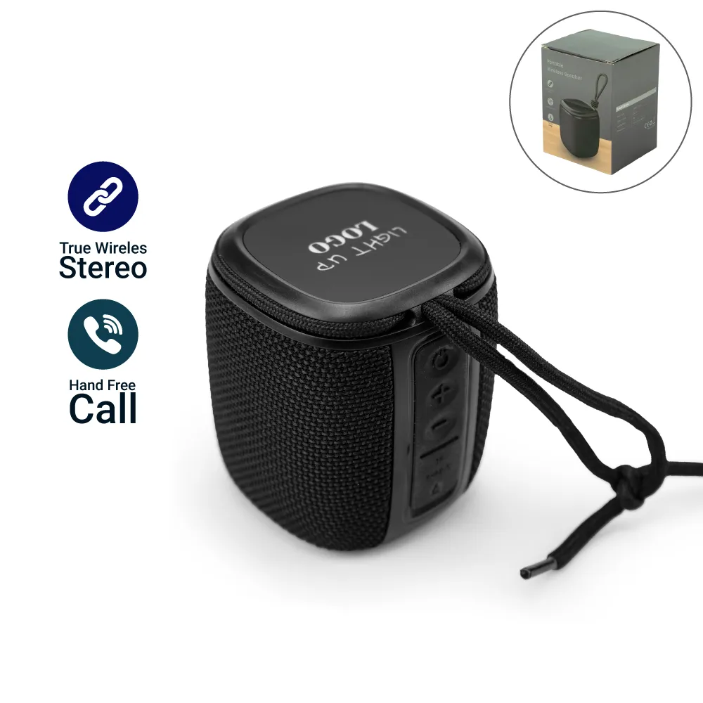 Portable Bluetooth Speakers, Light-Up Logo, Hands-Free Call with Lanyard 10