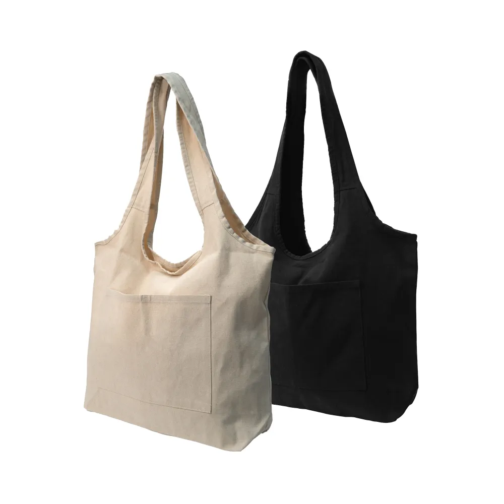 Cotton Hobo Bags with Front Pocket, 340 GSM (10 oz) 2
