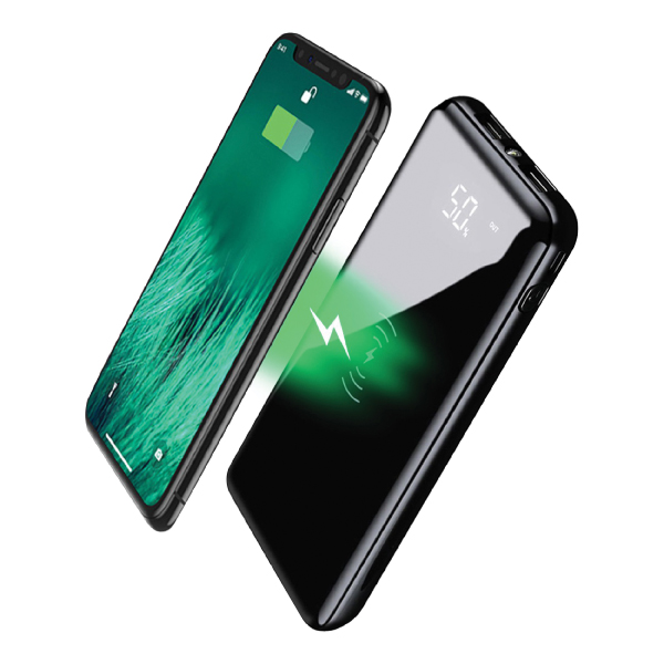 MIRROR SURFACE LCD DIGITAL SCREEN WIRELESS POWER BANK 1