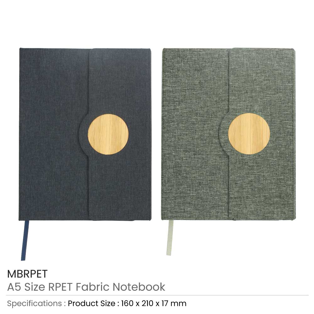 A5 RPET Notebooks with Bamboo & Magnetic Closure 3