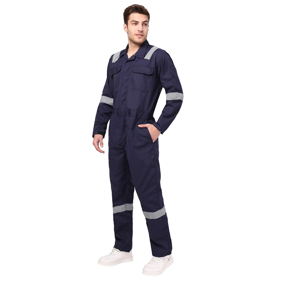 Coverall with Reflective Tape Navy Blue 5