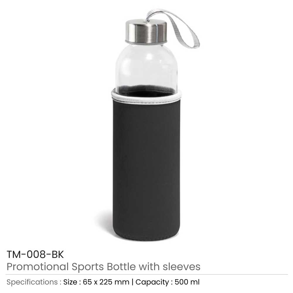 Glass Water Bottle with Sleeve 9