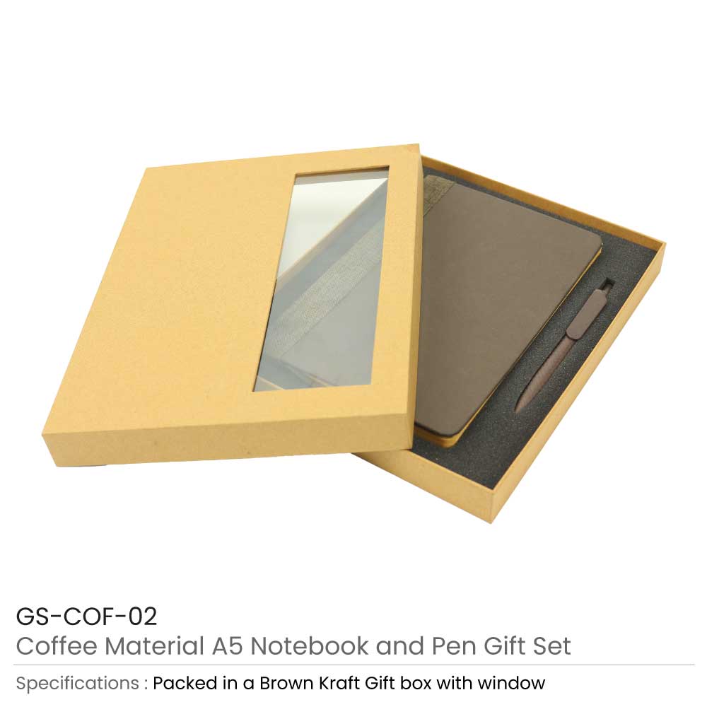 Coffee Journal Set with A5 Size Notebook and Pen 2