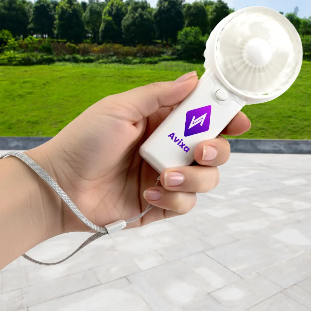 Portable Hand Fan with Lanyard Lace – White Color 3